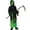 Robe+Scythe+Gloves+Mask, variant on WIBACKER Halloween Glow In The Dark Grim Reaper Costume for Kids, Cosplay Robe with Scary Scythe for Boys Girls, 5-12 Years