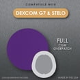 thumbnail image 2 of CoverGuard CGM Overpatch, Dexcom G7, Stelo, Purple Full Coverage Design, 25-Count, Waterproof Adhesive, Anti-Fray, Easy Application & Removal, Sensor Protection, 2 of 12