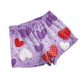 thumbnail image 4 of LWavelet Women's Plaid Heart Shorts Drawstring Waist Casual Summer Shorts Light Purple XL, 4 of 4
