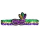 thumbnail image 1 of Diadema/pañuelo de fiesta de carnaval para mujer, tricolor, morado, verde brillante, con apertura y accesorios, de poliéster, 1 of 2