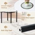 thumbnail image 5 of 5-Piece Dining Set With 42" Round Table and 4 White PU Chairs for Dining Room, 5 of 8