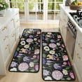 thumbnail image 4 of Kitchen Rugs Sets Of 2,Pioneer Flower Floral Print Pattern Anti Fatigue Kitchen Mat Rugs Non Slip Washable,Decorative Kitchen Floor Mats for Kitchen,Sink,Laundry,17"x47"+17"x47", 4 of 5