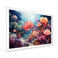 thumbnail image 2 of Designart "Realistic Garden of Underwater Coral I" Animals Framed Wall Art Decor - Modern Pink Coral Entryway Framed Wall Art, 2 of 6