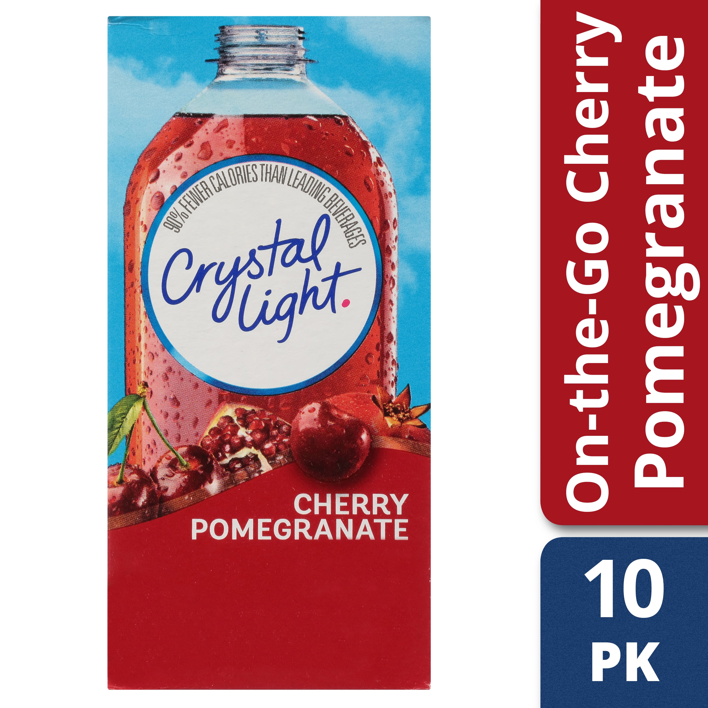 Crystal Light Sugar Free Cherry Pomegranate Powdered Drink Mix, 10 ct