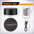 thumbnail image 2 of SHAR 6 Pcs (White, Black, Small) 16 Colors LED Night Lamp Base LED Light Display Base with Remote and USB Cable, Acrylic Christmas Light Lamp Base for Restaurant Room Store, 2 of 5