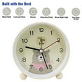 thumbnail image 5 of Reloj despertador analógico de cuarzo con dibujos de animales, redondo, silencioso, luz nocturna, para escritorio, oficina, dormitorio, 5 of 5