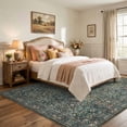 thumbnail image 2 of SIXHOME 5'x7' Area Rugs for Living Room Non Slip Washable Rugs Floral Farmhouse Rugs for Bedroom Dining Room Office Soft Indoor Carpet Vintage Home Decor，Dark Green, 2 of 7