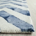 thumbnail image 3 of Safavieh Dip Dye Lara Distressed Wool Area Rug, Ivory/Navy, 6' x 9', 3 of 7