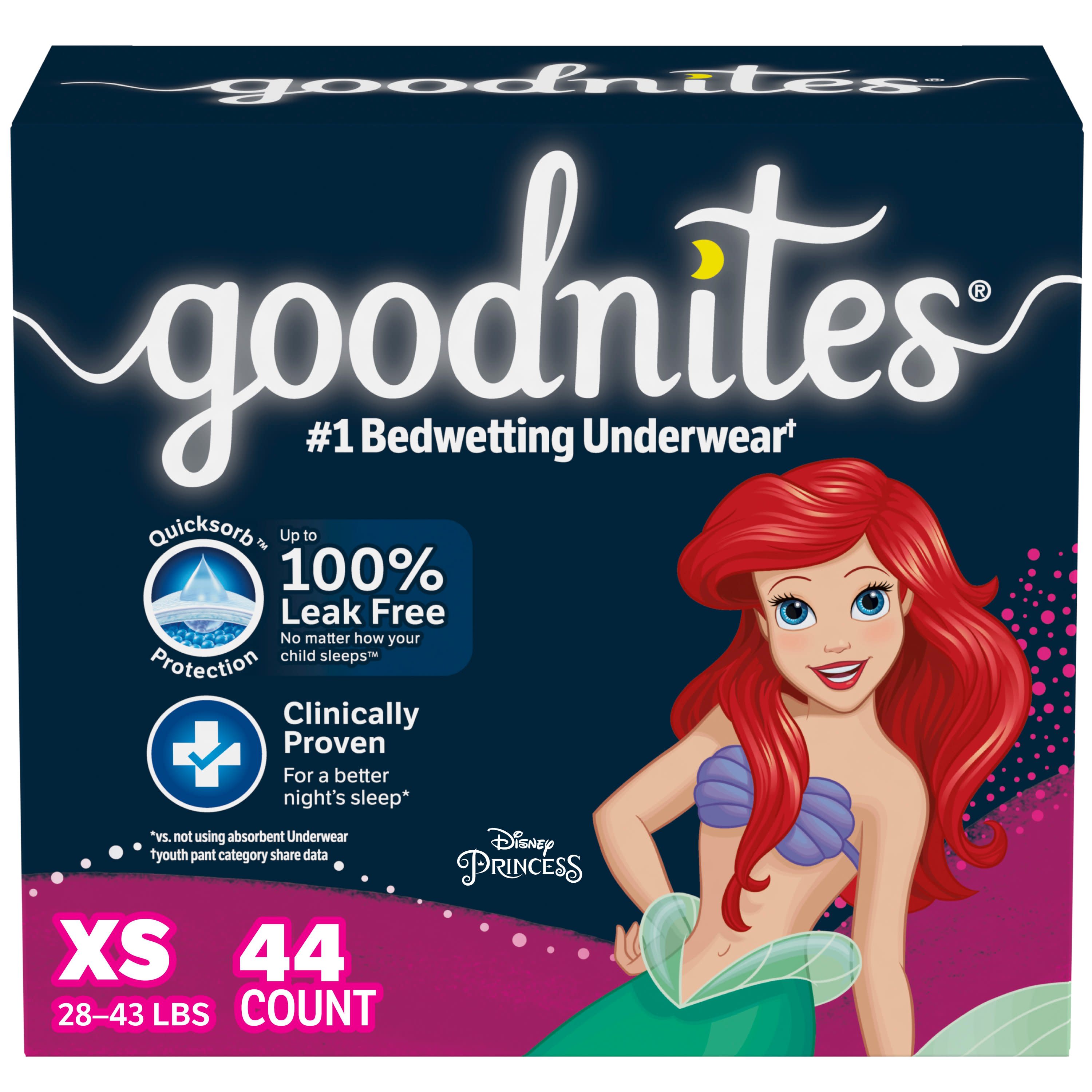 Goodnites Nighttime Bedwetting Underwear for Girls, XS, 44 Ct (Select for More Options) - image 3 of 11