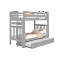 thumbnail image 4 of Bedz King Tall Bunk Beds Twin over Twin Mission Style with End Ladder and a Twin Trundle, Gray, 4 of 9