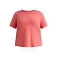 thumbnail image 5 of Terra & Sky Women’s Plus Crew Tee with Short-Sleeves, Sizes 0X-5X, 5 of 5