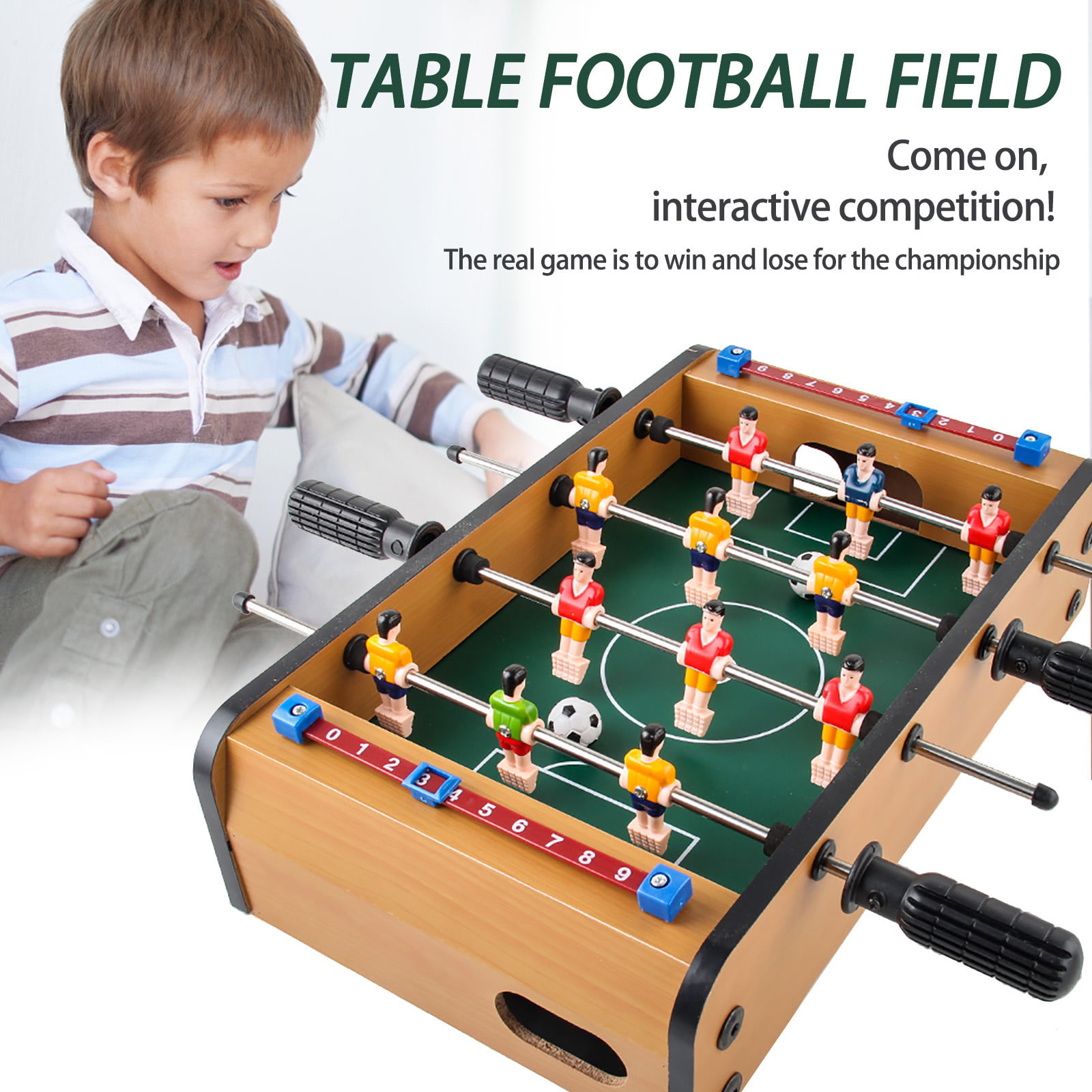 Table de Jeu de Football Légère Portable pour Enfants flyingx Mini Table de Babyfoot 6 Ans et Plus Adulte Jeu de Table Soccer de Voyage