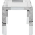 thumbnail image 6 of Meridian Furniture Casper Stainless Steel Squared Glass Top End Table in Chrome, 6 of 7