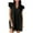 Black, variant on Ruffle Sleeve Cute Dress for Women Summer Loose Mini Dresses V-Neck Pleated Sundresses