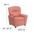 thumbnail image 4 of Emma + Oliver Pink Vinyl Kids Recliner with Cup Holder, 4 of 12