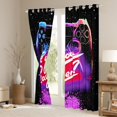 thumbnail image 3 of Manfei Kids Game Console Curtains Pack of 2 (42x84 Each),Chic Sparkling Curtains Blackout,Pink Purple Black Bedroom Curtains For Boy,Ultra Soft Home Decor, 3 of 6