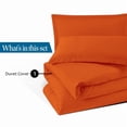 thumbnail image 7 of 500 Thread Count 100% Egyptian Cotton 1 Piece Duvet Cover with Zipper Closure & Corner Queen/Full 1 Pc Duvet Cover Color Orange Solid, 7 of 7