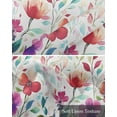 thumbnail image 6 of Colorful Floral Kitchen Valances for Windows Farmhouse Linen Window Valance Curtain for Living Room Window Treatment Abstract Art Botanical Leaves Valance Rod Pocket Topper Drape, 42 x 12 Inch, 6 of 6