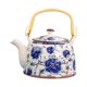 thumbnail image 1 of Tetera de porcelana japonesa resistente al calor de 900 ml con infusor extraíble peonía, 1 of 9