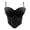 Black, variant on Women's Bustier Fish Boned Spaghetti Straps Going Out Corset Crop Top with Underwire Cami Bra Tops
