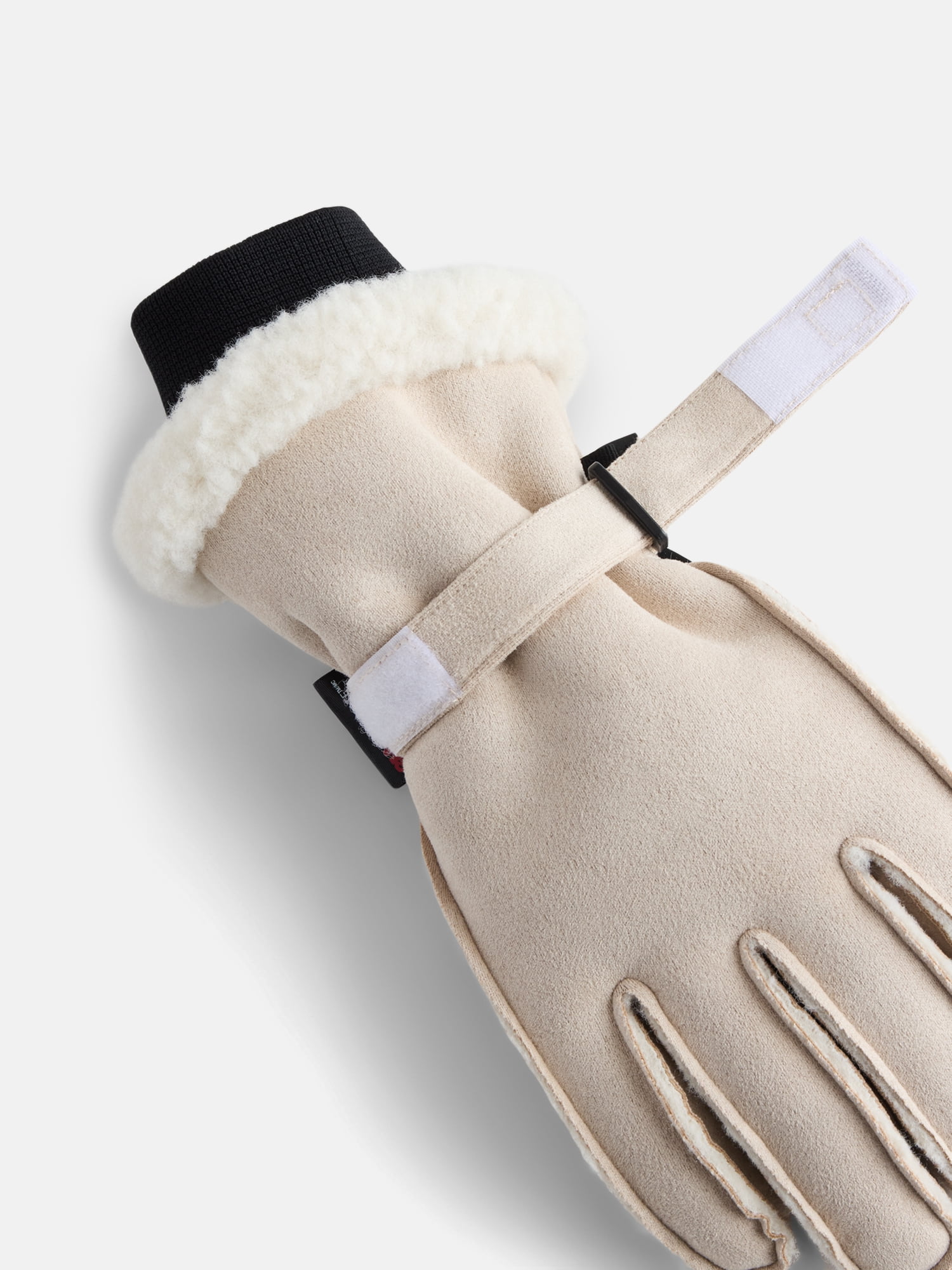 Ozark Trail Women's Faux Suede Ski Gloves, Taupe, Sizes S/M
