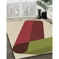 thumbnail image 3 of Ahgly Company Machine Washable Indoor Rectangle Transitional Fire Brick Red Area Rugs, 2' x 5', 3 of 7