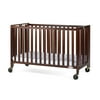 Foundations HideAway Full-Size Portable Wood Crib with Mattress, Antique Cherry