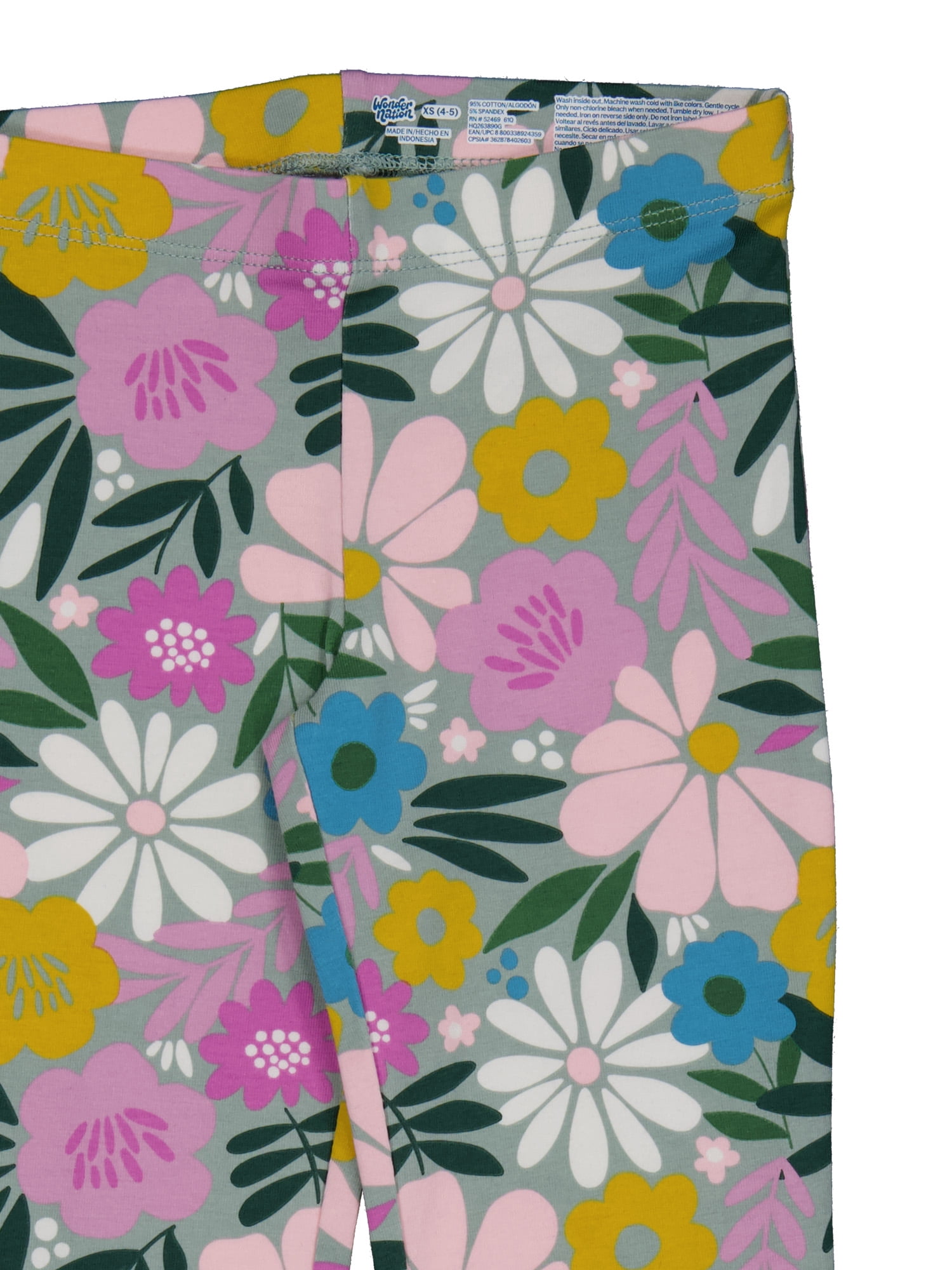 Wonder Nation Girls Kid Tough Flare Leggings, Sizes 4-18 & Plus