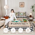 thumbnail image 3 of Manfei Cartoon Car Twin Comforter Sets 2pcs,Happy Camping Bedding Set,Beige White,1 Comforter and 1 Pillowcase,Reversible, 3 of 6