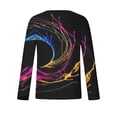 thumbnail image 4 of Lilgiuy New Fashion Men's Long Sleeve 3D Printing T-shirt Loose Round Neck Pullover Undercoat Top Blouses & Shirts for Bodybuilding Gym, 4 of 5