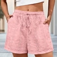 thumbnail image 2 of Kvture Shorts for Women Summer Casual Elastic High Waisted Wide Leg Cute Dressy Beach Shorts Vacation Beach Clothes Z Pink XXL, 2 of 6