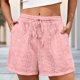 thumbnail image 2 of Pantalones Cortos de Cintura Elástica de las Mujeres con Bolsillos Ojos Sueltos Bottoms de Verano de Doble Bolsillo Casual para Uso Diario, 2 of 6