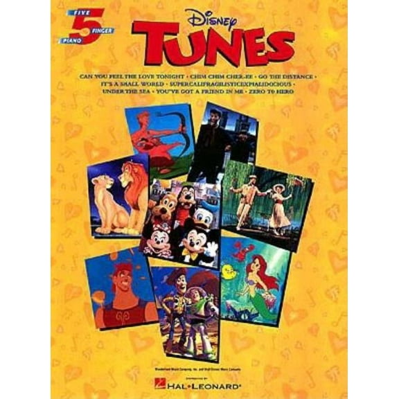 Disney Tunes: Five-Finger Piano, (Paperback)