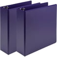 thumbnail image 1 of miduoduo-Earth's ChoiceTM, Classeur de Vue à 3 Anneaux Durable et à la Mode, Anneau Rond de 3 Pouces, jusqu'à 25 % de Plastique à Base de Plantes, Écologique, Certifié Biobasé USDA, Violet, Lot de 2 (U86808), 1 of 4