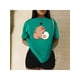 thumbnail image 1 of Playera Blusa De Capybara Comiendo Un Huevo Estrellado Capibara Ropa Para Mujer Divertida Color Verde Talla Grande Marca Emil SaEs, 1 of 4