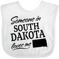 thumbnail image 3 of Inktastic Someone in South Dakota Loves Me Boys or Girls Baby Bib, 3 of 4