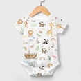 thumbnail image 2 of Baby Noahs Ark Animals Rainbow Sun Bodysuit Clothes Girl Boy Panda Lion Giraffe Elephant Monkey Infant One-Piece Baby Bodysuit, 2 of 7