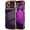 Dark Purple, variant on MYKOMI for iPhone 13 Pro Case for Women Girls, Cute Wave Frame Curly Shape with Love Heart Pattern Raised Camera Protection Cover Luxury Plating Shockproof Phone Case for iPhone 13 Pro