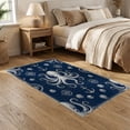 thumbnail image 2 of ODIKA 5'x7' Washable Area Rug Easy Care, Non-Shedding, Pet Friendly, Vintage Ocean Navigation Theme Featuring Cephalopod Nautical for Small Living Room, Bedroom, 2 of 7