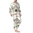thumbnail image 2 of Fotbe Farm Animals 2 Pijama de Hombre con Estampado de Manga Larga, Conjunto de 2 Piezas, Ropa de Dormir Suave y Cómoda con Bolsillos-Medium, 2 of 7