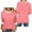 Pink, variant on Women's Color Block 3/4 Sleeve Crew Neck Top Casual Loose T-Shirt