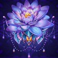 thumbnail image 1 of ZHAOCHENG Kits de arte de diamantes de flores azules para adultos, kits de pintura de diamante 5D con taladro completo, pintura por números para adultos principiantes, juego de mosaico de diamantes Do, 1 of 5