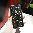 thumbnail image 3 of iPhone 7/8 iPhone SE 2020 Flower Case, Soft Clear Flexible Rubber Pressed Dry Real Flowers Case Girls Glitter Floral Cover for iPhone 7 iPhone 8 iPhone SE 2nd Generation-Yellow, 3 of 10