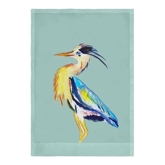 Betsy Drake FL328 12.5 x 18 in. Vertical Blue Heron Flag