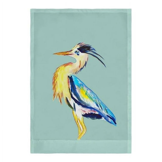Betsy Drake FL328 Drapeau Héron Bleu Vertical de 12,5 x 18 Po