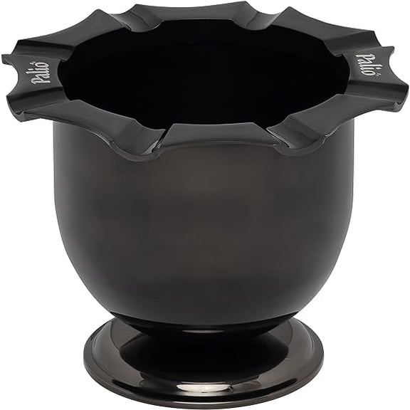 The Palió® Tazza Alta ashtray for cigar enthusiasts who enjoy sharing their smoking experience with others, Black Nickel