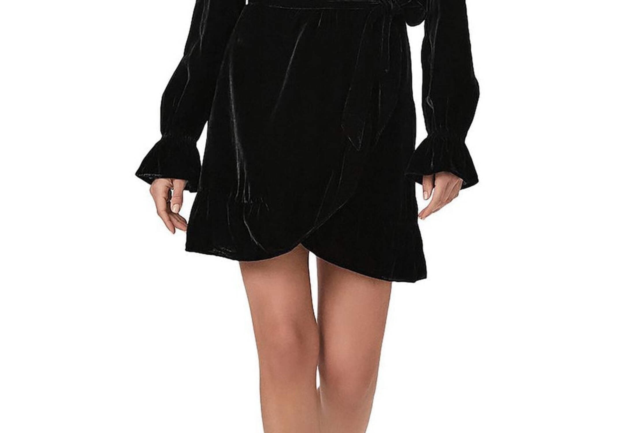 neck sash mini dress Sorenna Black High-Neck Mini-Dress With Wrap And Sash Detail – Club L  London