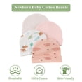 thumbnail image 5 of Spring Infant Hospital Beanie Newborn Baby Girls Cotton Hat Tolddler Boy Soft Double-Layer Hat, 5 of 5