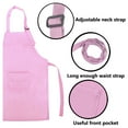 thumbnail image 5 of Opromo Colorful Cotton Canvas Kid\'s Aprons with Pocket, Artist Apron & Chef Apron (Light Pink, 23"L x 17"W), 5 of 7