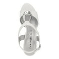 thumbnail image 3 of KAREN SCOTT Womens White Snake Print Hardware Detail Adjustable Strap Cushioned Danee Almond Toe Block Heel Buckle Dress Sandals 10 M, 3 of 4